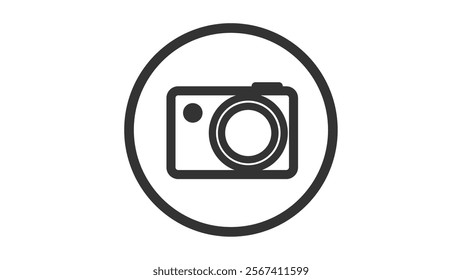 Abstract simple camera icon set camera photo snapshot capture photograph on white background.