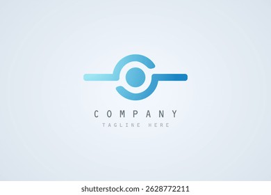 abstract simple circle and line logo depicts cooperation and modernization. black hole silhouette vector concept