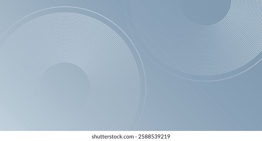 Abstract simple circle lines on gray background. Geometric stripe line art modern abstract