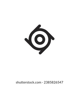 Abstract simple circle logo with blank background