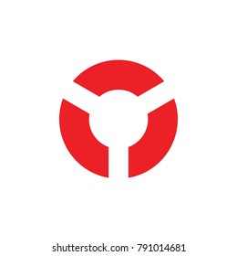 abstract simple circle logo vector