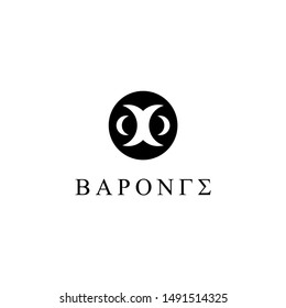 abstract simple circle vintage logo emblem 