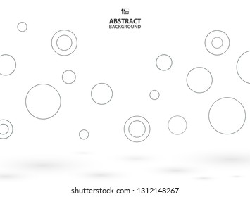 Abstract of simple circles bounce background with shadow. You can use for cover design, ad, poster, magazine. eps10