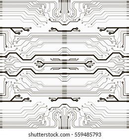 Abstract simple circuit board. EPS10 vector curves illustration