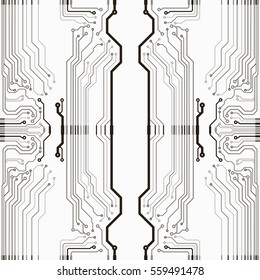 Abstract simple circuit board. EPS10 vector curves illustration