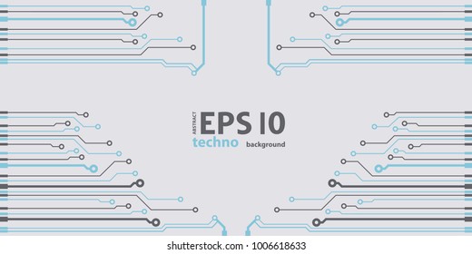 Abstract simple circuit board in perspective view. EPS10 vector curves
