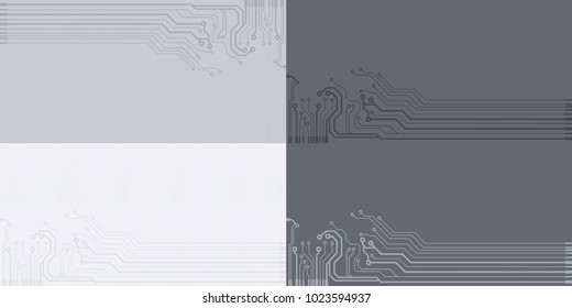 Abstract simple circuit board in perspective view. EPS10 vector curves