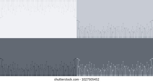 Abstract simple circuit board in perspective view. EPS10 vector curves