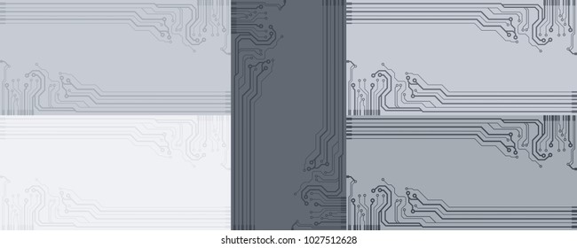 Abstract simple circuit board in perspective view. EPS10 vector curves
