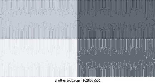Abstract simple circuit board in perspective view. EPS10 vector curves
