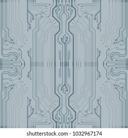 Abstract simple circuit board in perspective view. EPS10 vector curves