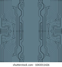 Abstract simple circuit board in perspective view. EPS10 vector curves