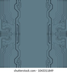 Abstract simple circuit board in perspective view. EPS10 vector curves

