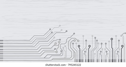 Abstract simple circuit board in perspective view. EPS10 vector curves