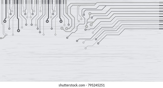 Abstract simple circuit board in perspective view. EPS10 vector curves