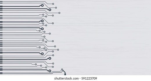 Abstract simple circuit board vector illustration. Vector backdrop