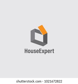 Abstract Simple Clean House Logo Sign Symbol Icon