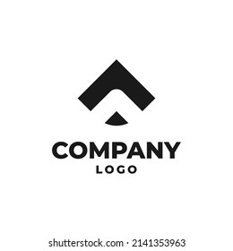 abstract simple and clean triangle monogram vector logo design element