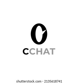 abstract simple clever letter c chat corporate mark logo design