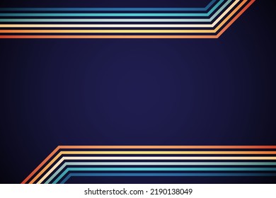 abstract simple colorful striped lines in retro style