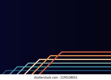 abstract simple colorful striped lines in retro style