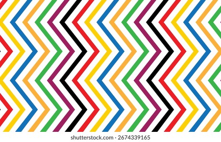 Modelo simple abstracto de la línea del zigzag de la coloración para el fondo del cartel del Anuncio.