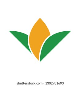 Abstract Simple Corn Logo Sign