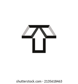 abstract simple corporate monogram ta arrow mark logo design