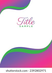Abstract simple Cover page design for book and magazine