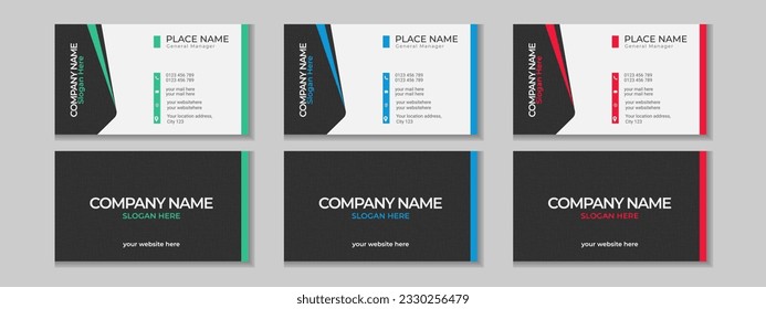 Abstract simple creative modern and clean professional business card template design with texture and pattern, elegant corporate visiting card, name card, corporate business card design with mockup