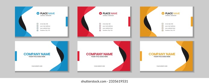 Abstract simple creative modern and clean professional business card template design with texture and pattern, elegant corporate visiting card, name card, corporate business card design with mockup