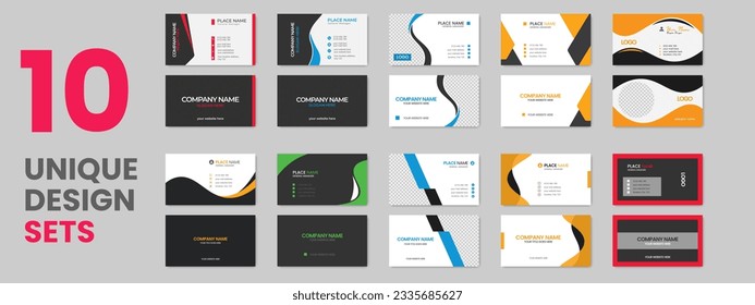 Resumen diseño sencillo, creativo, moderno y limpio de plantillas de tarjetas de visita profesional con textura y patrón, elegante tarjeta de visita corporativa, tarjeta de nombre, diseño de tarjeta de empresa con simulación