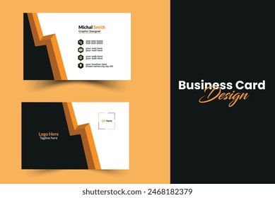 Abstract simple creative modern clean and professional business card design template. An elegant and simple business card design template. Double-sided creative modern business cards vector design.