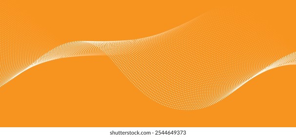 abstrato simples criativo laranja branco mistura onda ponto design.