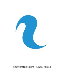 abstract simple curves wave logo