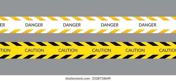 abstract simple danger and caution tapes vector illustration.