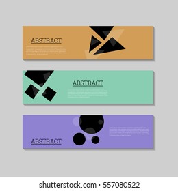 Abstract simple dark geometric shapes background banners design template. Illustration, Vector eps10.