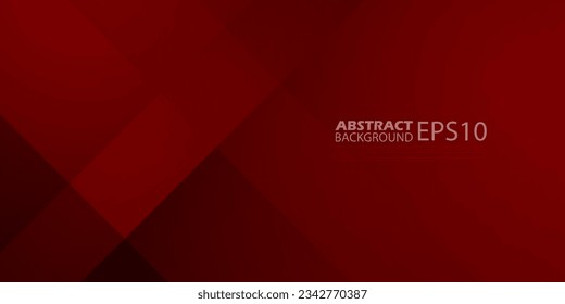 Abstract simple dark red gradient illustration background with clean look overlap square with shadow pattern. Cool design and luxury. Eps10 vector
