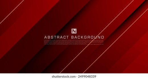 Abstrakte einfache dunkelrote Farbverlauf-Illustration Hintergrund mit 3D-Look überlappen Quadrat mit Schatten und Linien-Muster. Cooles Design und Luxus. EPS10-Vektor