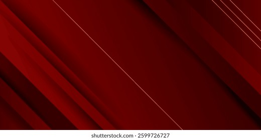 Abstract simple dark red gradient illustration background with 3d look overlap square with shadow and line pattern. Cool design and luxury.