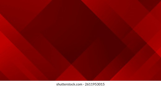 Abstract simple dark red gradient illustration background with 3d look overlap square with shadow and line pattern. Cool design and luxury. Eps10 vector