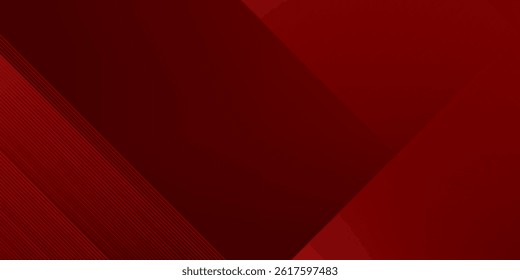Abstract simple dark red gradient illustration background with 3d look overlap square with shadow and line pattern. Cool design and luxury. Eps10 vector