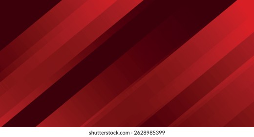 Abstract simple dark red gradient illustration background with 3d look overlap square with shadow and line pattern. 