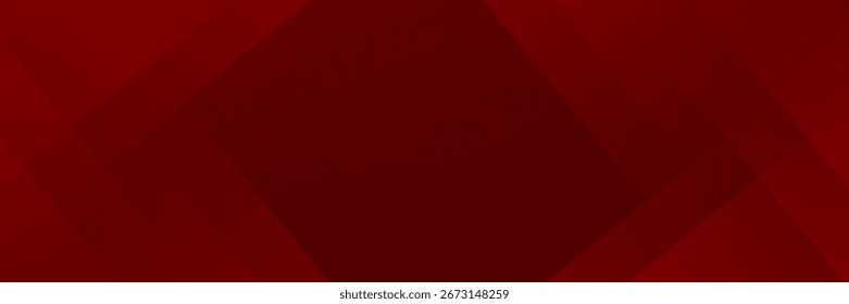 Abstract simple dark red gradient illustration background with 3d look overlap square with shadow and line pattern. Cool design and luxury. Eps10 vector