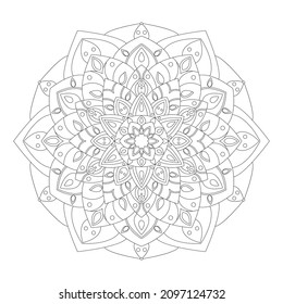 abstract simple decoration  mandala vector