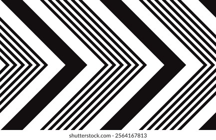abstract simple decorative black thin and thick line pattern.
