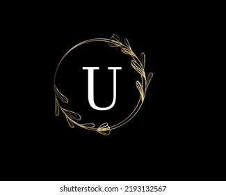 Abstract and simple design logo concept. U minimalist logo with gradient colors. modern ideas logo for company and personal use vector file.