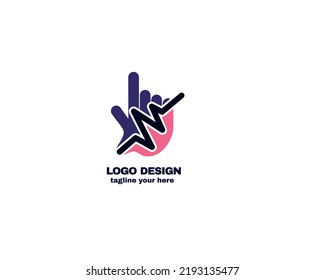  abstract and simple design logo concept. minimalist logo with gradient color modern ideas logo for company and personal use vector file