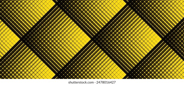 patrón cruzado de línea de mezcla diagonal simple abstracta en amarillo.