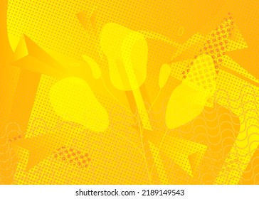 Abstract simple Digital Organic background with Orange Minimal natural line arts. Social media post, poster, book cover, presentation layout, brochure, print and wallpaper.